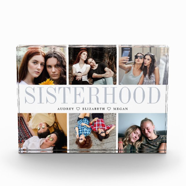 Photo In Glass Block Sisterhood Gift For Sisters (Front)