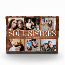 Photo In Glass Block Soul Sisters Wooden Texture