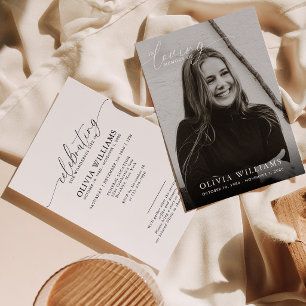 Photo In Loving Memory Celebration of Life Funeral Invitation