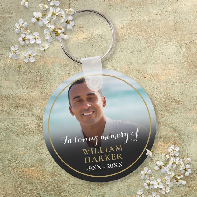 Photo In Loving Memory Funeral Memorial Key Ring (Photo In Loving Memory Funeral Memorial Keychain)