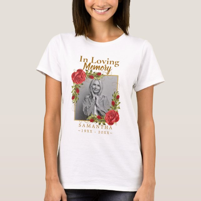 Photo In Loving Memory Loss of Mother T-Shirt (Front)