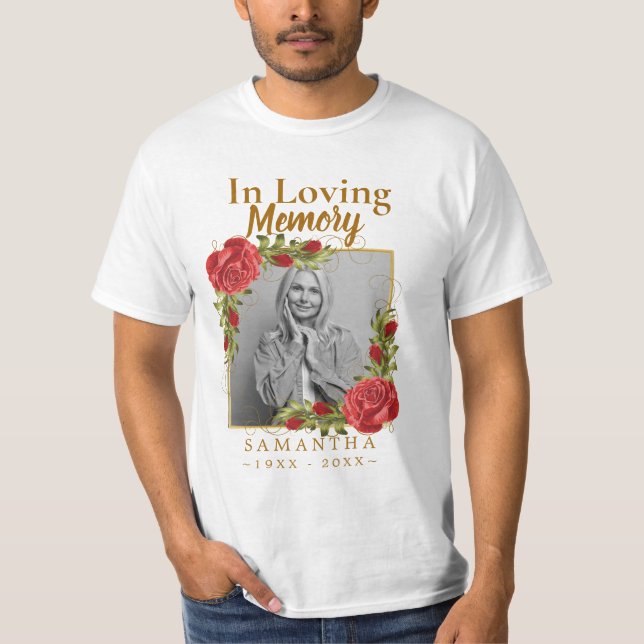Photo In Loving Memory Loss of Mother T-Shirt (Front)