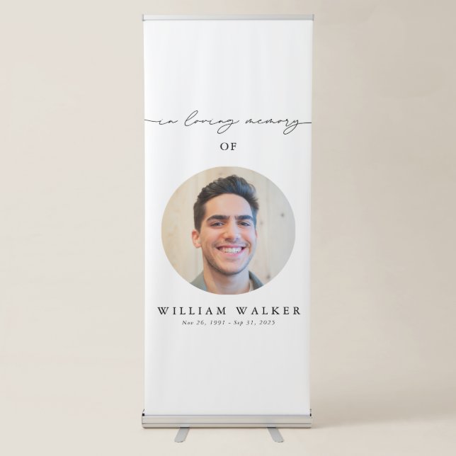 Photo In Loving Memory Retractable Banner (Front)