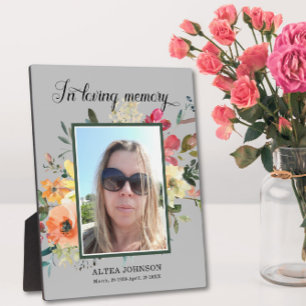 Photo In loving memory sign Tabletop Plaque 