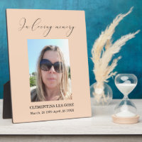 Photo In loving memory sign Tabletop