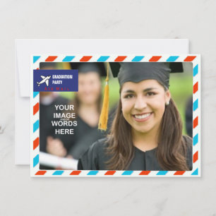 PHOTO INSERT AIRMAIL ~ Invites Graduation Party