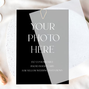 Photo Insert Card for Vellum Wedding Invitations