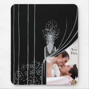 PHOTO Insert Curtain Fashion Plate Nouveau Mouse Mat
