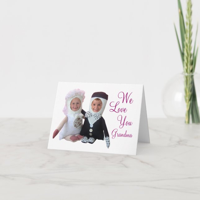 Photo Insert Happy Mother's Day  Doll Card (Front)