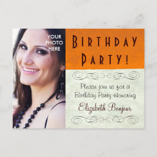 PHOTO INSERT ~ Postcard / Invitation Birthday