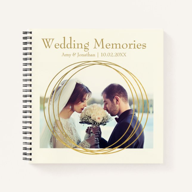 Photo Insert "Wedding Memories" Journal/ Notebook (Front)