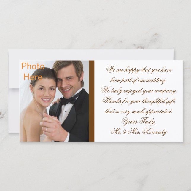 Photo Inserts Cards - Wedding Thank You (Front)
