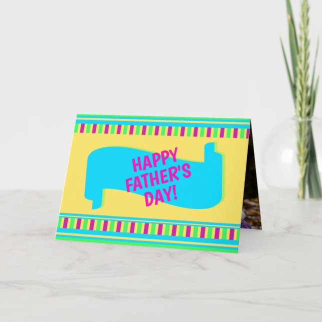 Photo Inside Cute Personalised Fathers Day Card (Front)