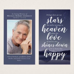 Photo Inspirational Memorial Card