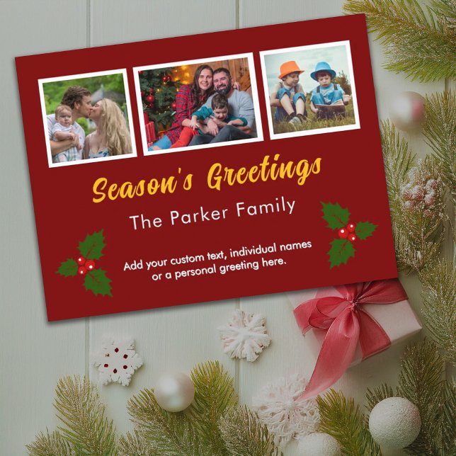 Photo Instagram Collage Holiday Postcard (Creator Uploaded)