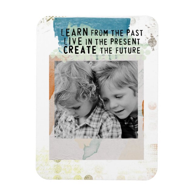photo instagram framed inspirational quote magnet (Vertical)