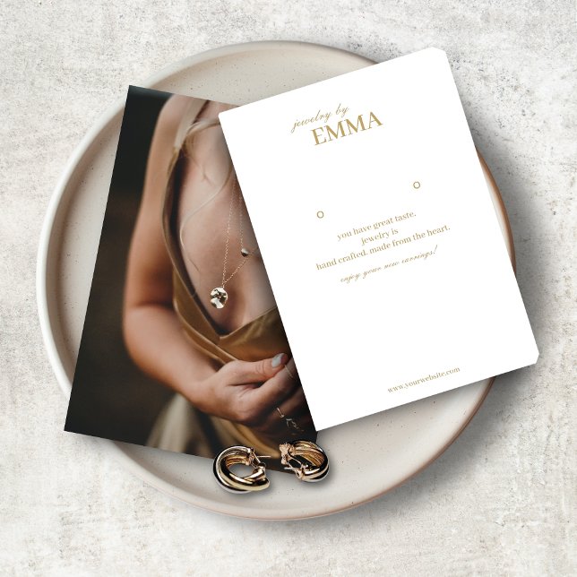 Photo Jewelry Earring Display Card (Creator Uploaded)