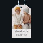 Photo Joint Gift Tags<br><div class="desc">A modern joint Birthday thank you tag,  featuring your own photo.</div>