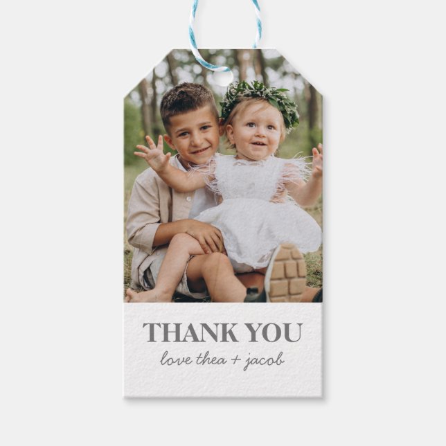 Photo Joint Thank You Gift Tags (Front)