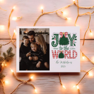 Photo Joy to the World Christmas Holiday Card