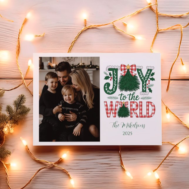 Photo Joy to the World Christmas Holiday Card (Creator Uploaded)