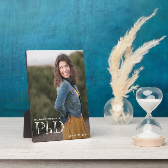 Photo Keepsake PhD Graduation Plaque (Side)