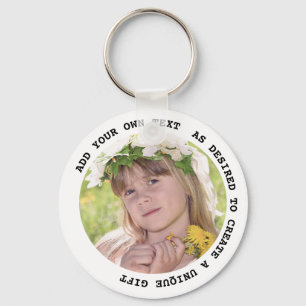PHOTO KEYCHAIN With Text Gifts Under $5