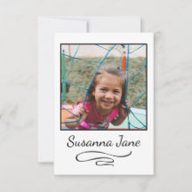 Photo kids simple script modern stylish note cards