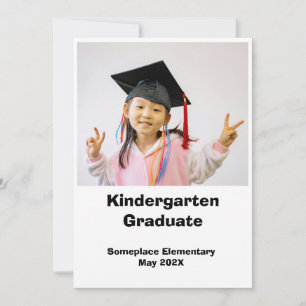 Photo Kindergarten Graduation Announcement