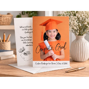 Photo Kindergarten Graduation Announcement Card