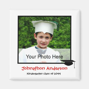 Photo Kindergarten Graduation Announcement Magnet