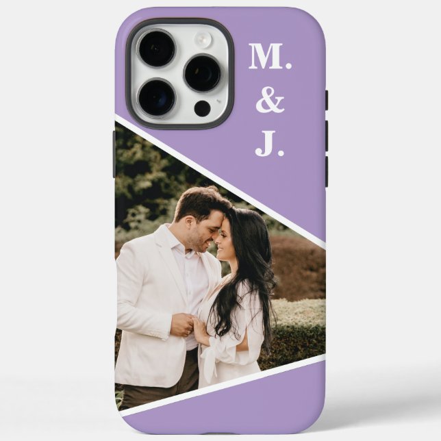 Photo Lavender Monogram Case-Mate iPhone Case (Back)