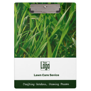 Photo Lawn Care Promotional Logo Motto QR code Clipboard