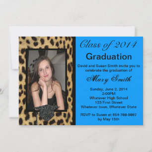 Photo Leopard Graduation Invitation