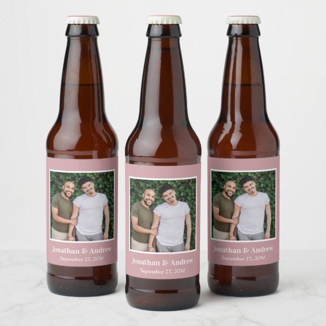 Photo LGBTQ Wedding Beer Bottle Label (Bottles)
