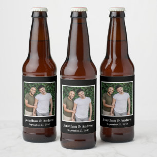 Photo LGBTQ Wedding Beer Bottle Label