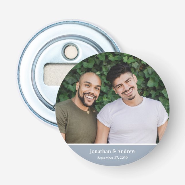 Photo LGBTQ Wedding Bottle Opener (Front)