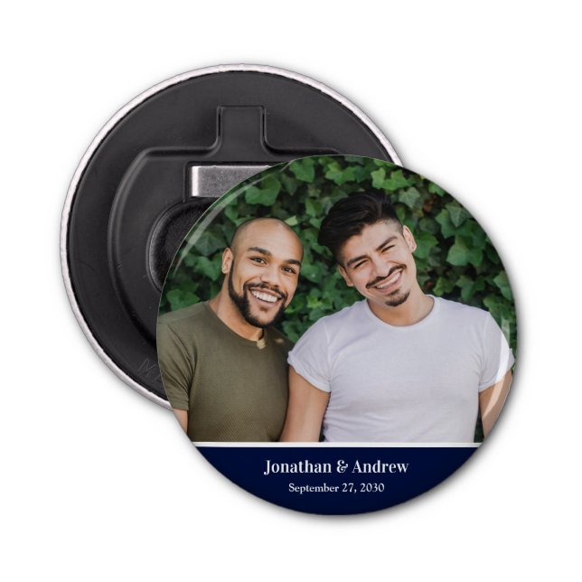Photo LGBTQ Wedding Bottle Opener (Front)