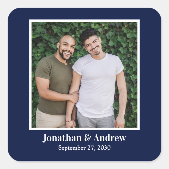 Photo LGBTQ Wedding Sticker (Front)