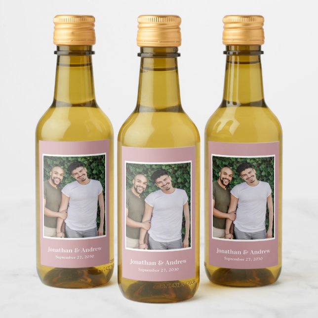 Photo LGBTQ Wedding Wine Label (Bottles)