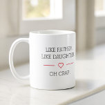 Photo Like Father Like Daughter  Coffee Mug<br><div class="desc">Celebrate the special bond between father and child with our heartwarming "Like Father Like Daughter or Son" Coffee Mug. This personalised mug captures the essence of the unique connection shared between a dad and his child, making it the perfect gift for Father's Day, birthdays, or any occasion. Crafted with care,...</div>