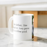 Photo Like Father Like Daughter or Son Coffee Mug<br><div class="desc">Celebrate the special bond between father and child with our heartwarming "Like Father Like Daughter or Son" Coffee Mug. This personalised mug captures the essence of the unique connection shared between a dad and his child, making it the perfect gift for Father's Day, birthdays, or any occasion. Crafted with care,...</div>