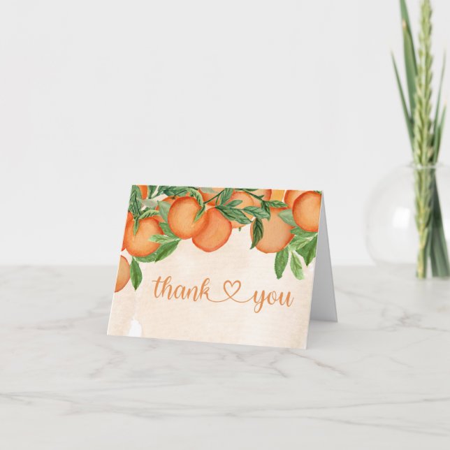 Photo Little Cutie Neutral Baby Shower Thank You Card (Front)