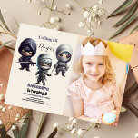 Photo Little Ninja Warrior Kids Birthday Invitation<br><div class="desc">Step into the world of stealth and excitement with our "Ninja Birthday Karate Party Invitation." This isn't just an invitation; it's a call to embark on a thrilling adventure filled with ninja moves and karate kicks. Let's explore the details that make this invitation the perfect introduction to a birthday celebration...</div>