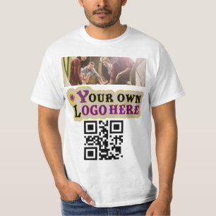 Photo logo and QR code T-Shirt