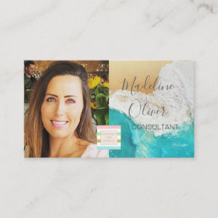 Photo Logo Beach Sea Coastal Travel Business Card