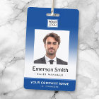 Photo logo blue gradient modern employee id