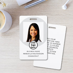 Photo Logo Employee ID Badge
