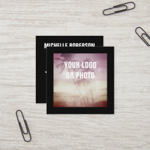 Photo logo internet icons square business card