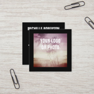 Photo logo internet icons square business card